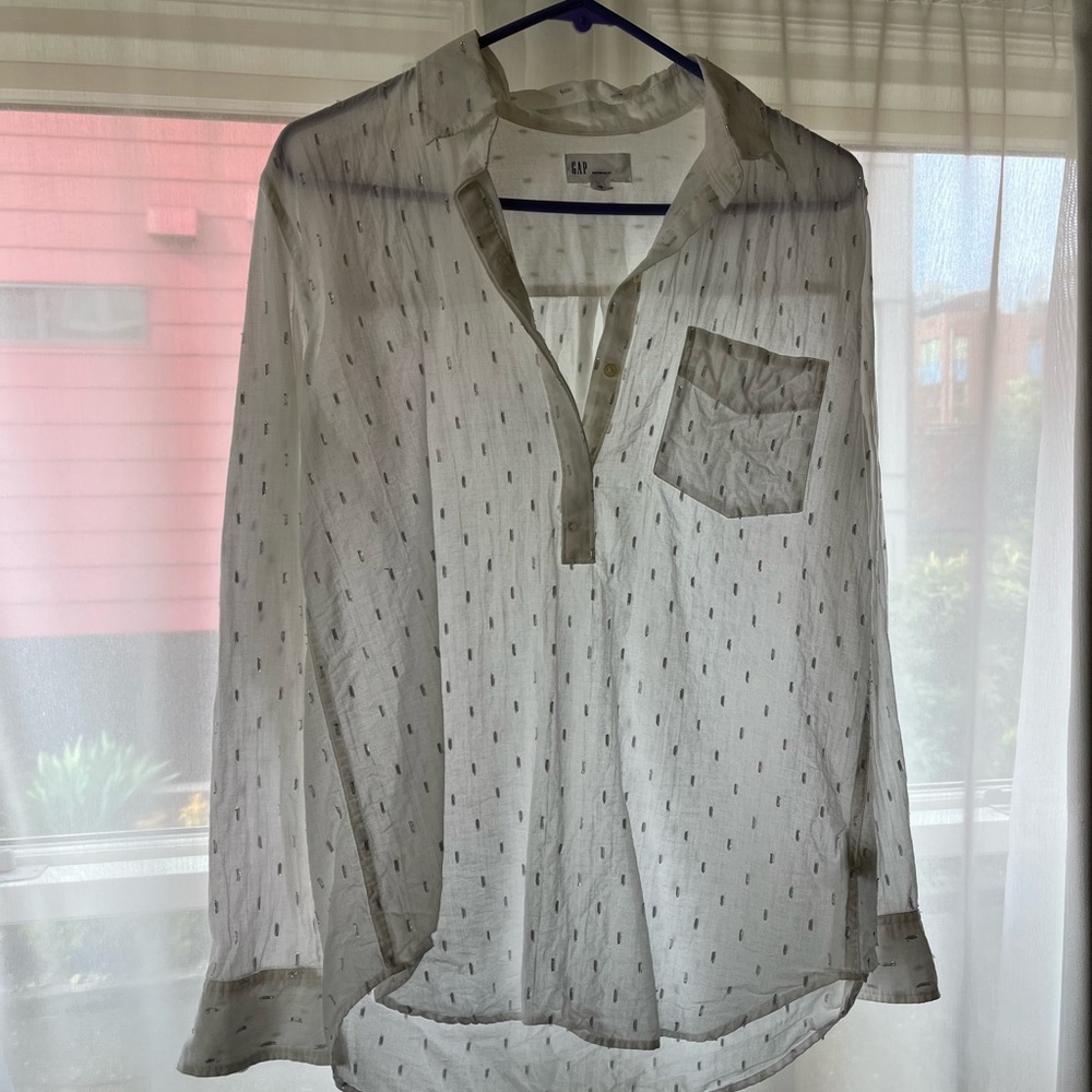 Gap metallic detail collared tunic